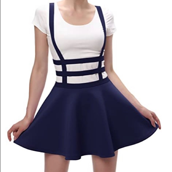 cute blue elastic waist skirt - Picture 1 of 3